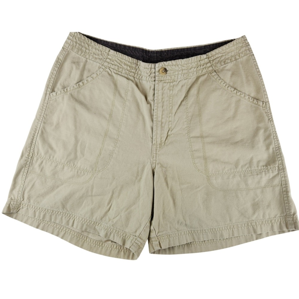 Columbia Sportswear Khaki Rip-Stop Cargo Shorts Womens Sz 12 Tan Hiking Utility